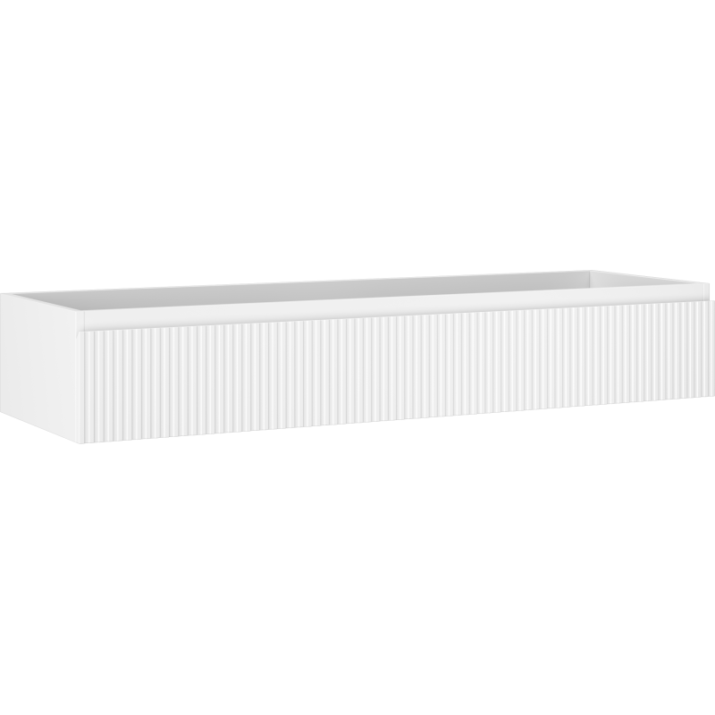 Mexen Rivel Badezimmerschrank 140 cm, 1 Schublade, gerillt, weiß matt - 91A20-14023-1-BF01