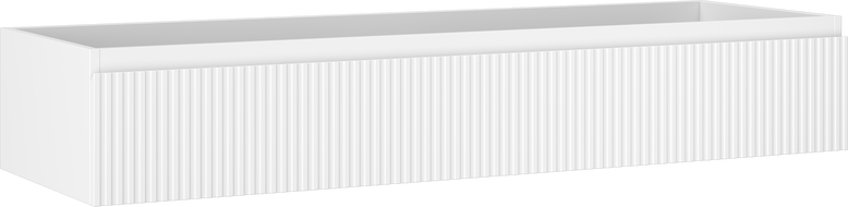 Mexen Rivel Badezimmerschrank 140 cm, 1 Schublade, gerillt, weiß matt - 91A20-14023-1-BF01