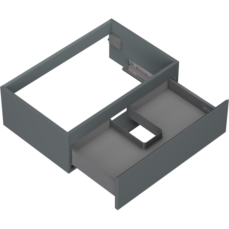 Mexen Orio Badezimmerschrank für Waschbecken 70 cm, 1 Schublade, Graphit matt - 91A10-07023-1-BF66