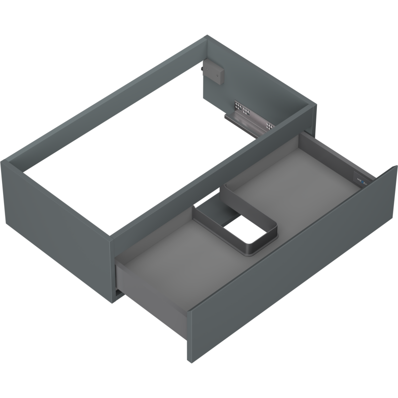 Mexen Orio Badezimmerschrank für Waschbecken 80 cm, 1 Schublade, Graphit Matt - 91A10-08023-1-BF66