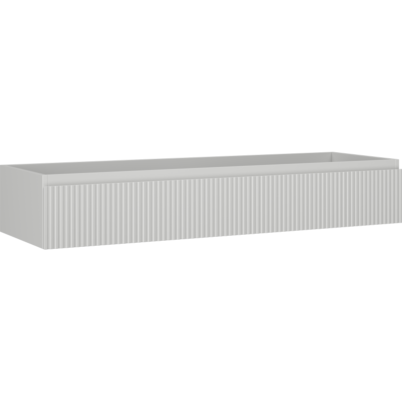 Mexen Rivel Badezimmerschrank unter Waschbecken 140 cm, 1 Schublade, gerillt, grau matt - 91A20-14023-1-BF62