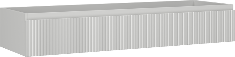 Mexen Rivel Badezimmerschrank unter Waschbecken 140 cm, 1 Schublade, gerillt, grau matt - 91A20-14023-1-BF62