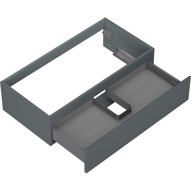 Mexen Orio Badezimmerschrank unter Waschbecken 90 cm, 1 Schublade, matt Graphit - 91A10-09023-1-BF66