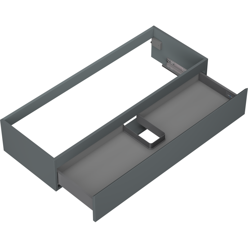 Mexen Orio Badezimmerschrank für Waschbecken 120 cm, 1 Schublade, Graphit Matt - 91A10-12023-1-BF66