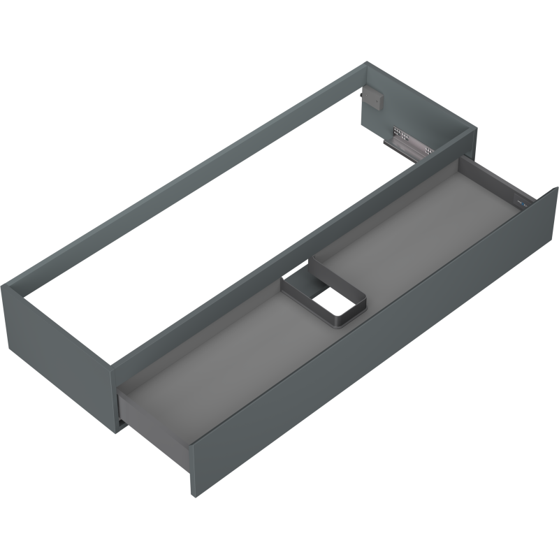 Mexen Orio Badezimmerschrank für Waschbecken 140 cm, 1 Schublade, Graphit matt - 91A10-14023-1-BF66