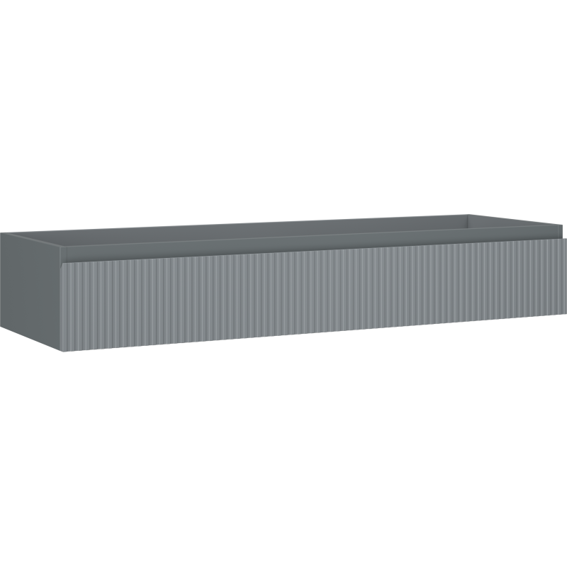 Mexen Rivel Badezimmer-Unterschrank 140 cm, 1 Schublade, geriffelt, Graphit Matt - 91A20-14023-1-BF66