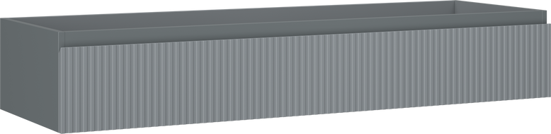 Mexen Rivel Badezimmer-Unterschrank 140 cm, 1 Schublade, geriffelt, Graphit Matt - 91A20-14023-1-BF66