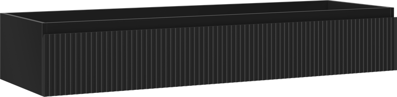 Mexen Rivel Badezimmer-Unterschrank 140 cm, 1 Schublade, gerillt, schwarz matt - 91A20-14023-1-BF71