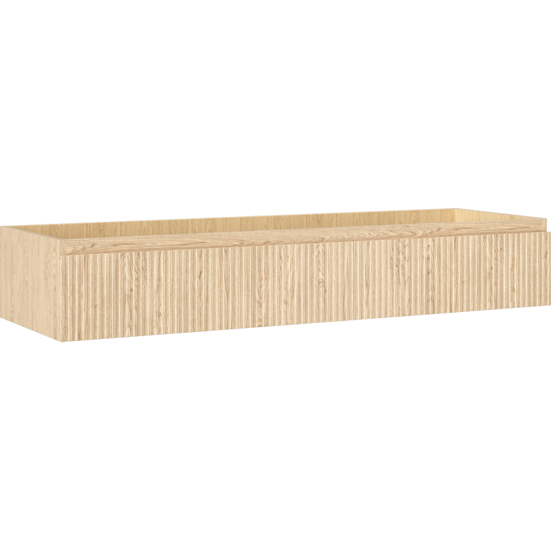 Mexen Rivel Badezimmerschrank 140 cm, 1 Schublade, gerillt, Eiche - 91A20-14023-1-BF81