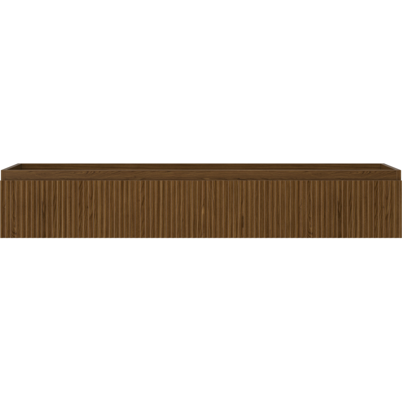 Mexen Rivel Badezimmer-Unterschrank 140 cm, 1 Schublade, geriffelt, Nussbaum - 91A20-14023-1-BF86