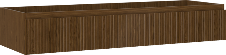 Mexen Rivel Badezimmer-Unterschrank 140 cm, 1 Schublade, geriffelt, Nussbaum - 91A20-14023-1-BF86