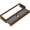Mexen Rivel Badezimmer-Unterschrank 140 cm, 1 Schublade, geriffelt, Nussbaum - 91A20-14023-1-BF86