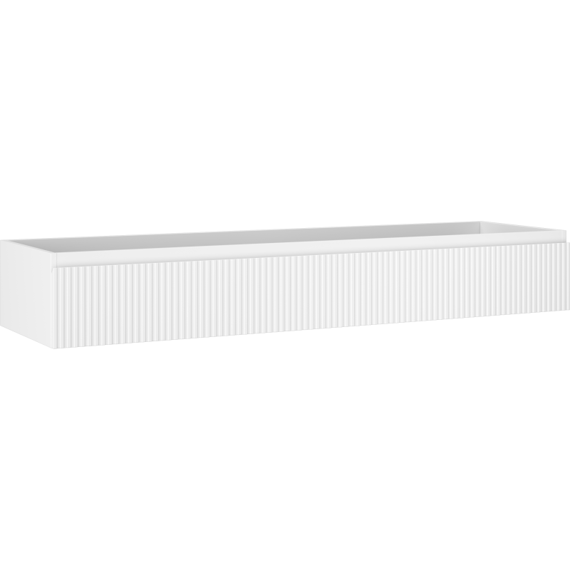 Mexen Rivel Badezimmerschrank für Waschbecken 160 cm, 1 Schublade, geriffelt, weiß matt - 91A20-16023-1-BF01
