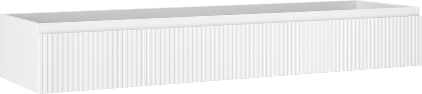Mexen Rivel Badezimmerschrank für Waschbecken 160 cm, 1 Schublade, geriffelt, weiß matt - 91A20-16023-1-BF01
