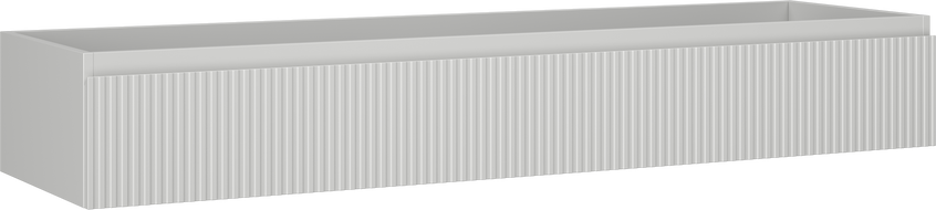 Mexen Rivel Badezimmerschrank unter Waschbecken 160 cm, 1 Schublade, geriffelt, grau matt - 91A20-16023-1-BF62