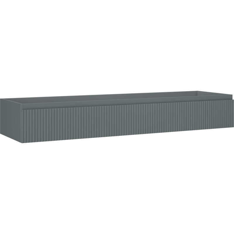 Mexen Rivel Badezimmerschrank für Waschtisch 160 cm, 1 Schublade, geriffelt, Graphit matt - 91A20-16023-1-BF66