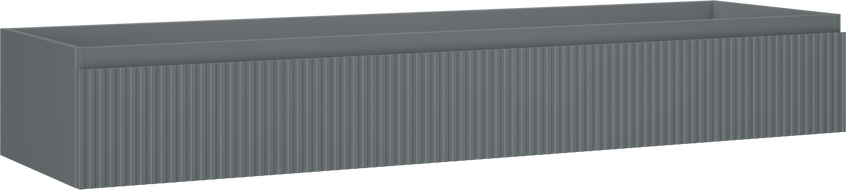 Mexen Rivel Badezimmerschrank für Waschtisch 160 cm, 1 Schublade, geriffelt, Graphit matt - 91A20-16023-1-BF66