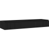 Mexen Rivel Badezimmer-Waschbeckenschrank 160 cm, 1 Schublade, geriffelt, schwarz matt - 91A20-16023-1-BF71