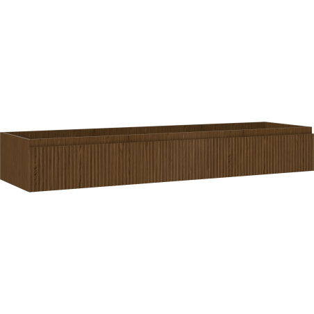 Mexen Rivel Badezimmerschrank für das Waschbecken 160 cm, 1 Schublade, geriffelt, Nussbaum - 91A20-16023-1-BF86