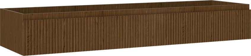 Mexen Rivel Badezimmerschrank für das Waschbecken 160 cm, 1 Schublade, geriffelt, Nussbaum - 91A20-16023-1-BF86