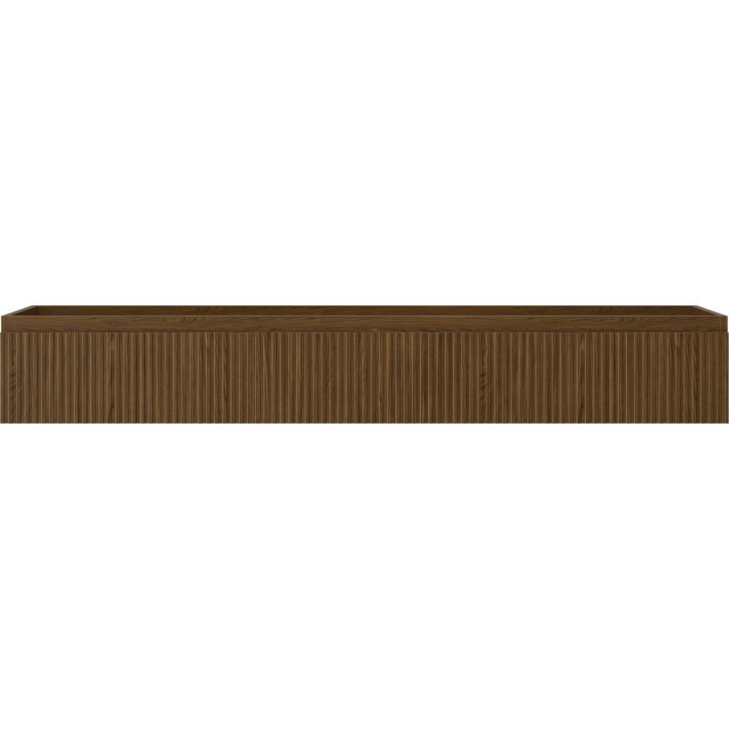 Mexen Rivel Badezimmerschrank für das Waschbecken 160 cm, 1 Schublade, geriffelt, Nussbaum - 91A20-16023-1-BF86
