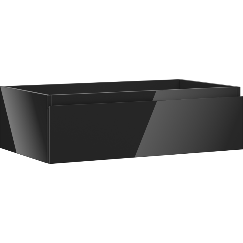 Mexen Orio Badezimmerschrank unter Waschbecken 80 cm, 1 Schublade, schwarz glänzend - 91A10-08023-1-BF70