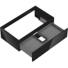 Mexen Orio Badezimmerschrank unter Waschbecken 80 cm, 1 Schublade, schwarz glänzend - 91A10-08023-1-BF70