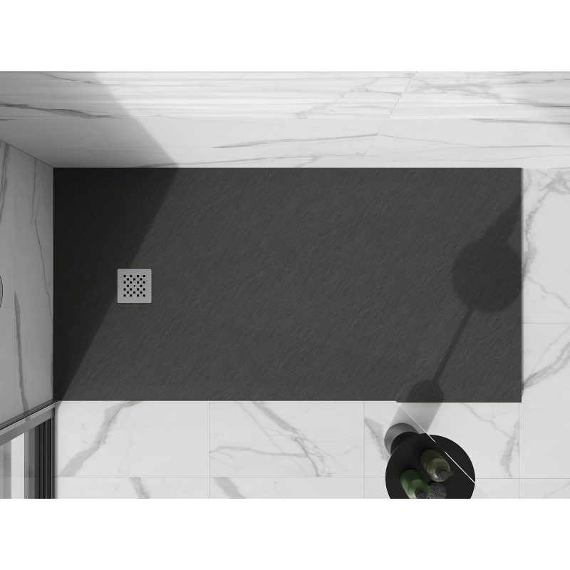 Mexen Stone+ Rechteckige Composite-Duschwanne 180 x 80 cm, Anthrazit - 44718018