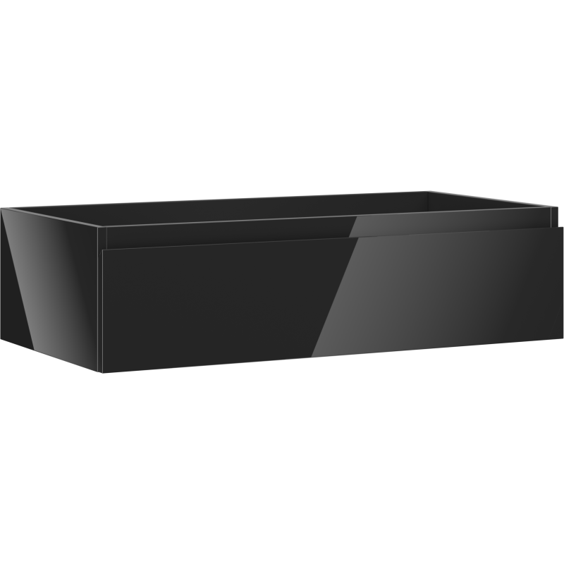 Mexen Orio Badezimmerschrank unter dem Waschbecken 90 cm, 1 Schublade, schwarz glänzend - 91A10-09023-1-BF70