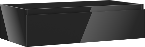 Mexen Orio Badezimmerschrank unter dem Waschbecken 90 cm, 1 Schublade, schwarz glänzend - 91A10-09023-1-BF70