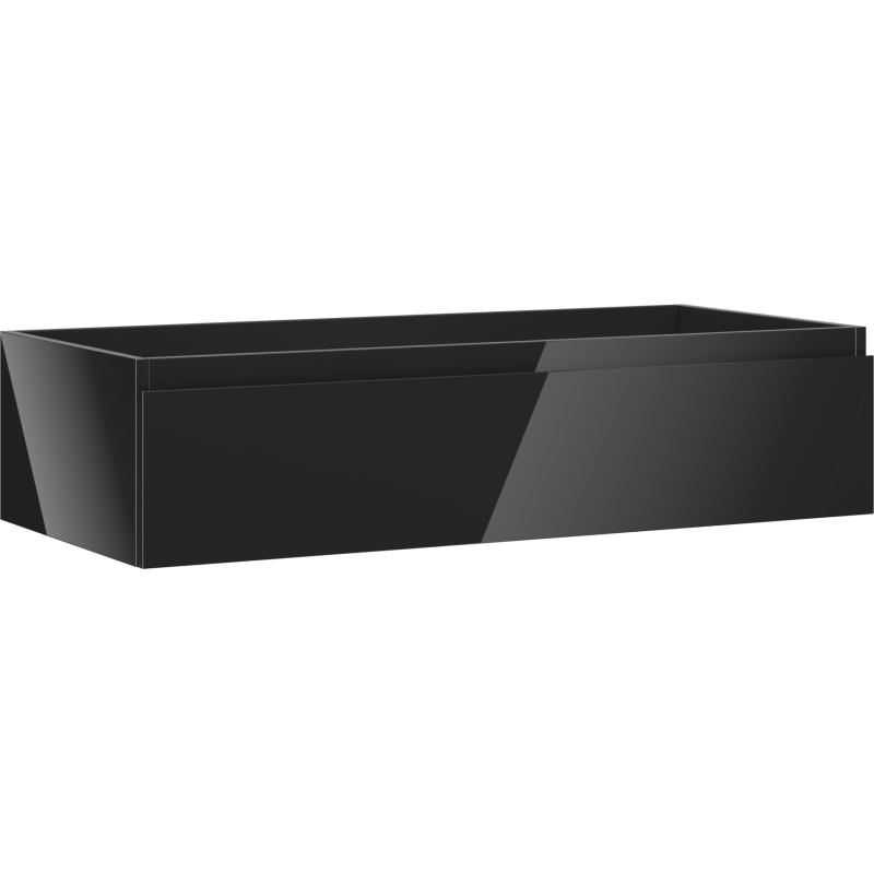 Mexen Orio Badezimmerschrank unter dem Waschbecken 100 cm, 1 Schublade, schwarz glänzend - 91A10-10023-1-BF70