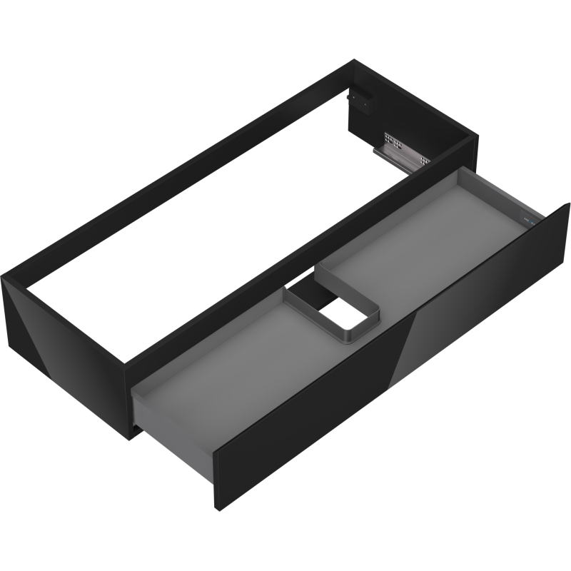 Mexen Orio Badunterschrank 120 cm, 1 Schublade, schwarz glänzend - 91A10-12023-1-BF70