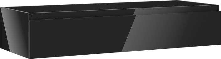 Mexen Orio Badunterschrank 120 cm, 1 Schublade, schwarz glänzend - 91A10-12023-1-BF70