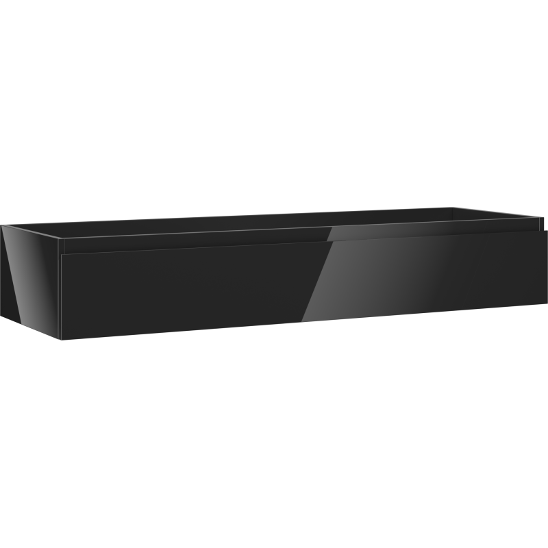 Mexen Orio Badezimmerschrank unter Waschbecken 140 cm, 1 Schublade, schwarz glänzend - 91A10-14023-1-BF70