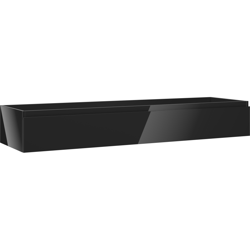 Mexen Orio Badezimmerschrank für Waschbecken 160 cm, 1 Schublade, schwarz glänzend - 91A10-16023-1-BF70