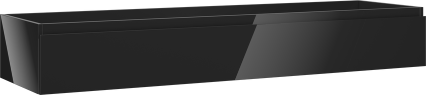 Mexen Orio Badezimmerschrank für Waschbecken 160 cm, 1 Schublade, schwarz glänzend - 91A10-16023-1-BF70