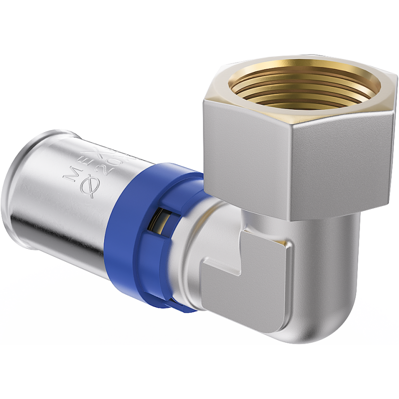 Mexen PEX-P Halbschraubverbindung, Klemmwinkel, verpressbar PEX 20 x 3/4 IG - W97136-2034F-00