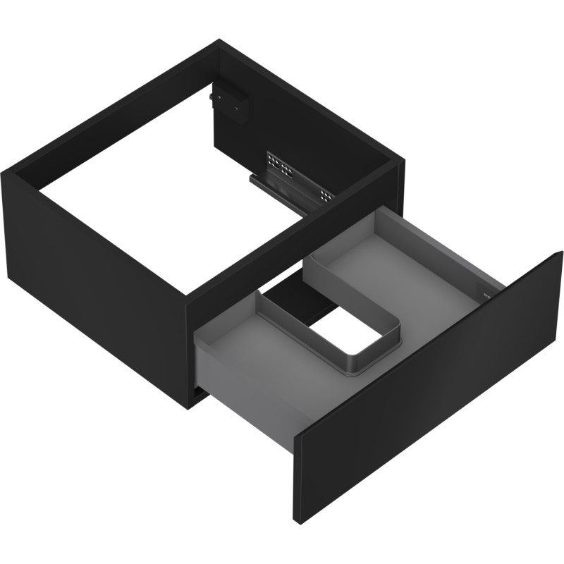 Mexen Orio Badezimmerschrank unter Waschbecken 50 cm, 1 Schublade, schwarz matt - 91A10-05023-1-BF71