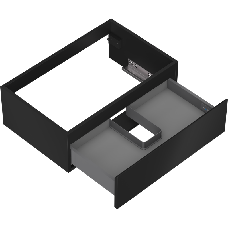 Mexen Orio Badezimmerschrank unter Waschbecken 70 cm, 1 Schublade, schwarz matt - 91A10-07023-1-BF71
