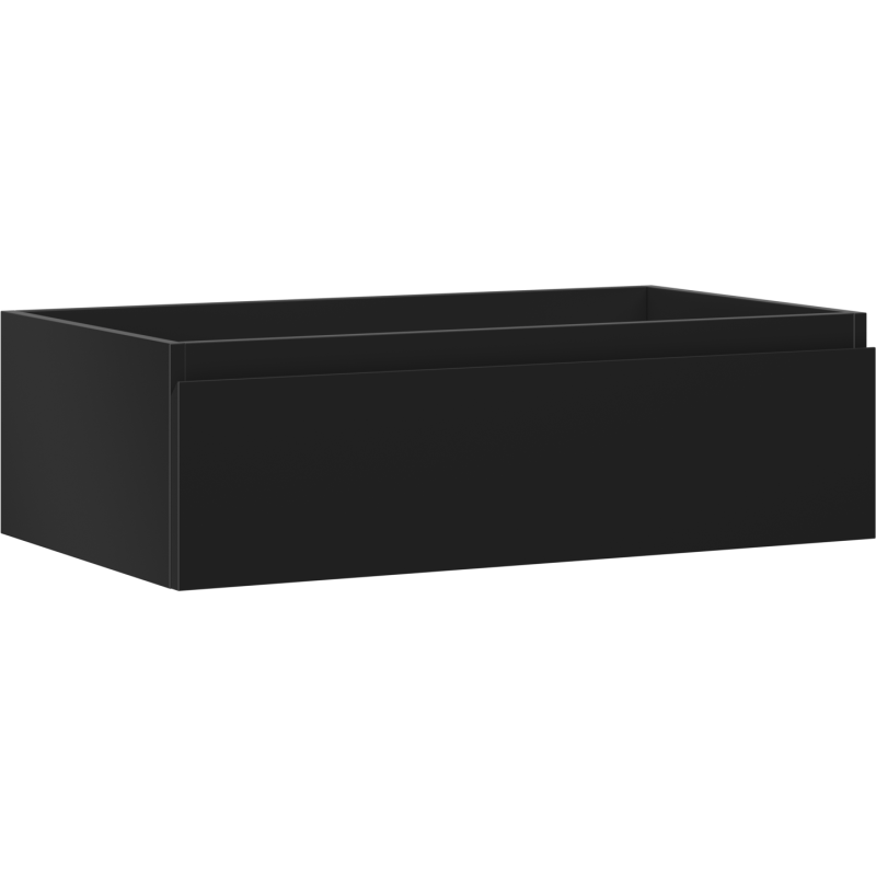 Mexen Orio Badezimmerschrank für Waschtisch 80 cm, 1 Schublade, schwarz matt - 91A10-08023-1-BF71