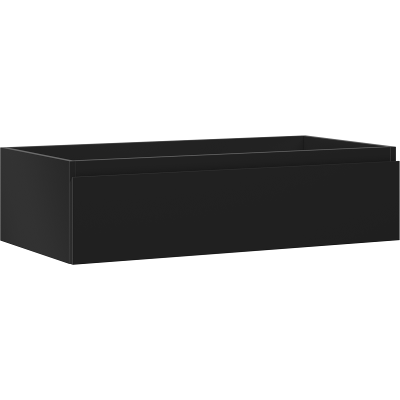 Mexen Orio Badezimmerschrank für Waschbecken 90 cm, 1 Schublade, schwarz matt - 91A10-09023-1-BF71