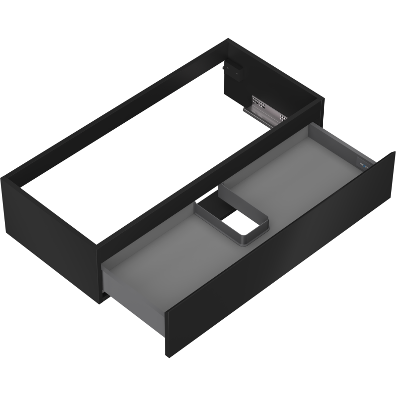 Mexen Orio Badezimmerschrank unter Waschbecken 100 cm, 1 Schublade, schwarz matt - 91A10-10023-1-BF71