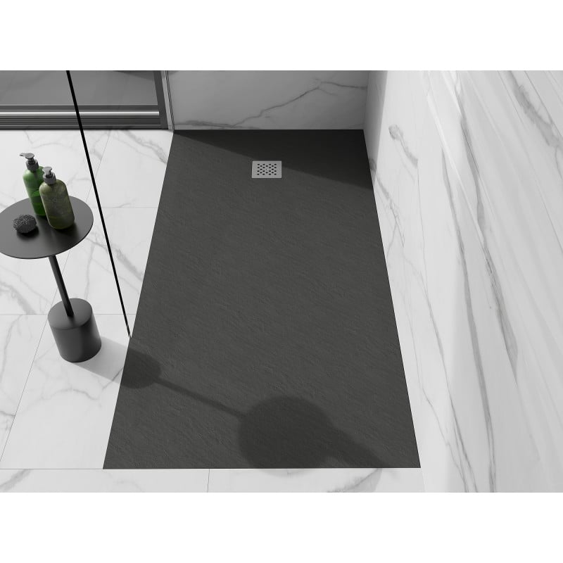 Mexen Stone+ rechteckige Duschwanne aus Verbundwerkstoff 200 x 80 cm, Anthrazit - 44718020