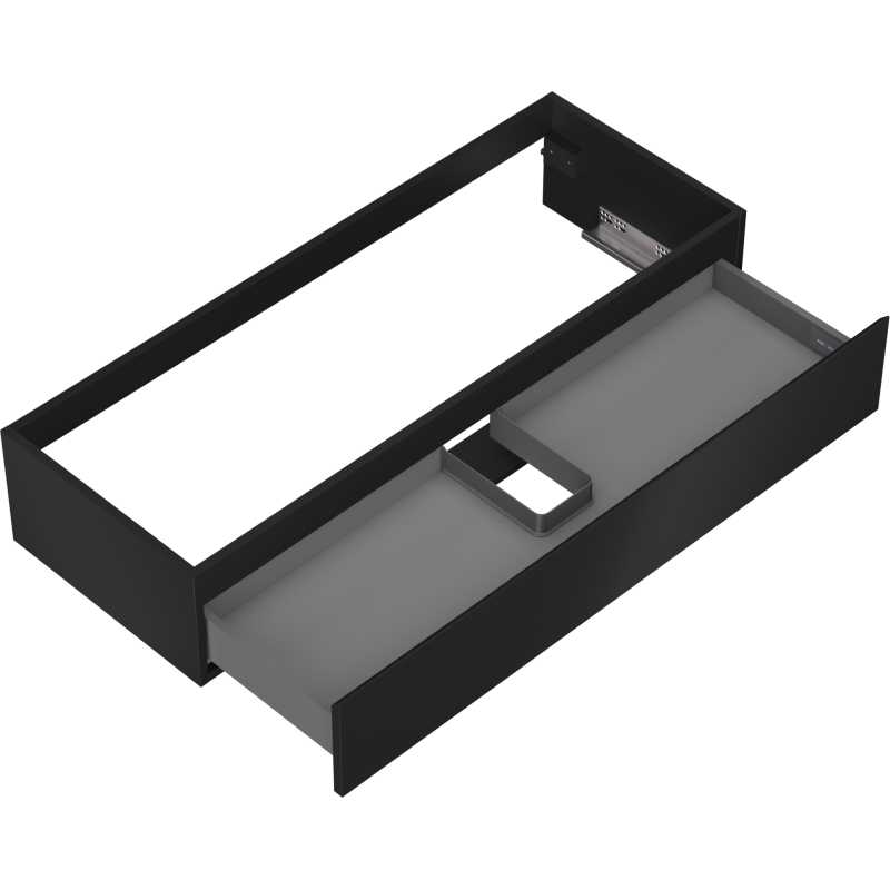 Mexen Orio Badezimmerschrank für Waschbecken 120 cm, 1 Schublade, schwarz matt - 91A10-12023-1-BF71