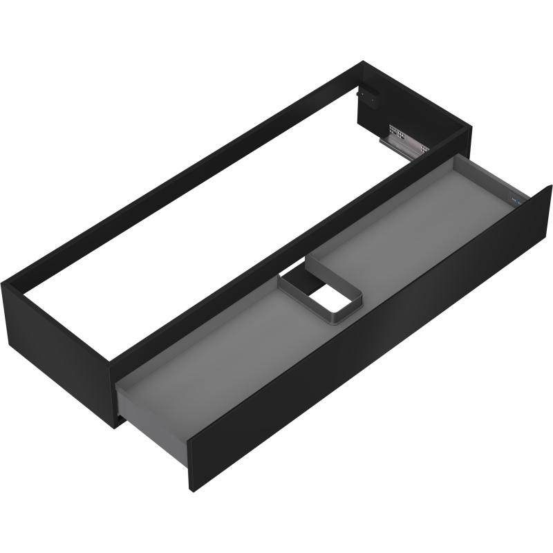 Mexen Orio Badezimmerschrank unter Waschbecken 140 cm, 1 Schublade, schwarz matt - 91A10-14023-1-BF71