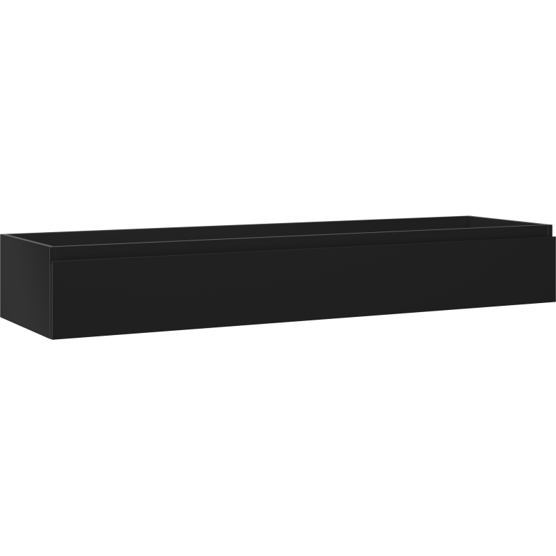 Mexen Orio Badezimmerschrank für Waschbecken 160 cm, 1 Schublade, Schwarz Matt - 91A10-16023-1-BF71