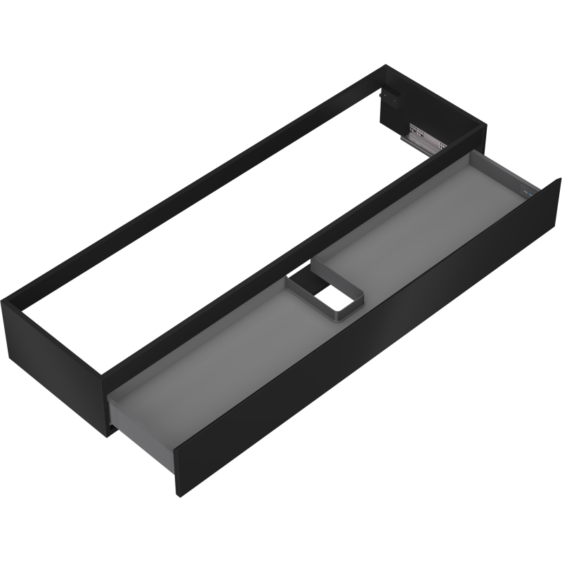 Mexen Orio Badezimmerschrank für Waschbecken 160 cm, 1 Schublade, Schwarz Matt - 91A10-16023-1-BF71
