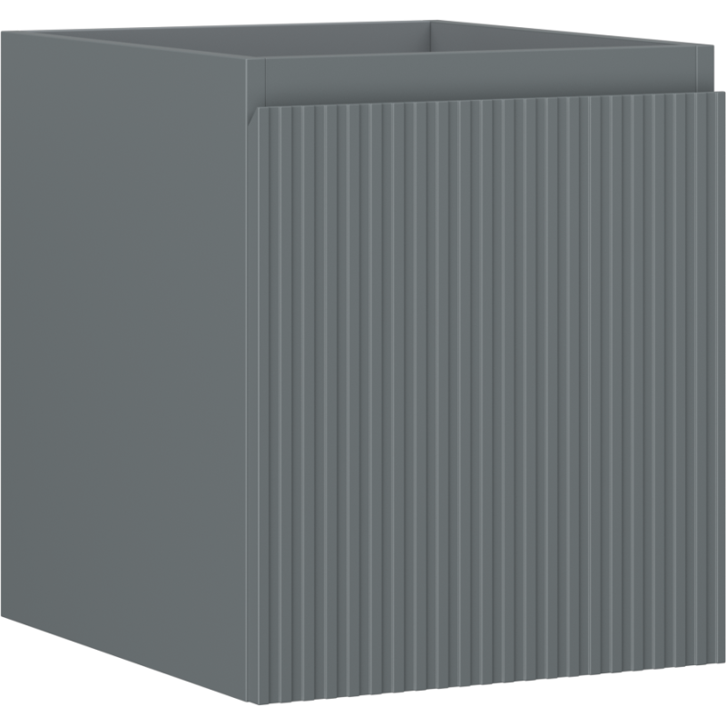 Mexen Rivel Badezimmer-Unterschrank 40 cm, 1 Schublade, geriffelt, grau matt - 91A20-04047-1-BF66