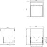 Mexen Rivel Badezimmer-Unterschrank 40 cm, 1 Schublade, geriffelt, schwarz matt - 91A20-04047-1-BF71