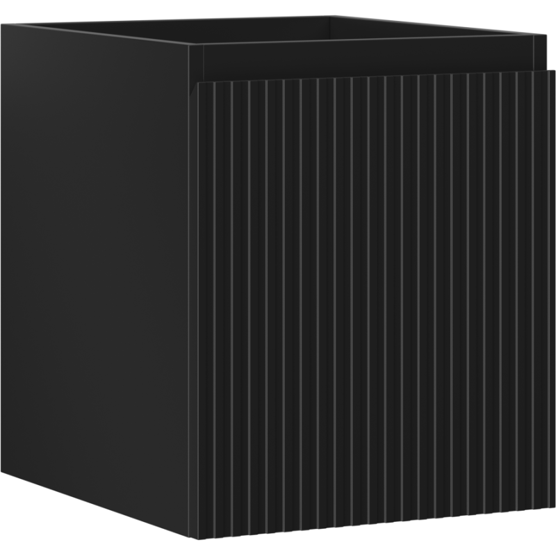 Mexen Rivel Badezimmer-Unterschrank 40 cm, 1 Schublade, geriffelt, schwarz matt - 91A20-04047-1-BF71